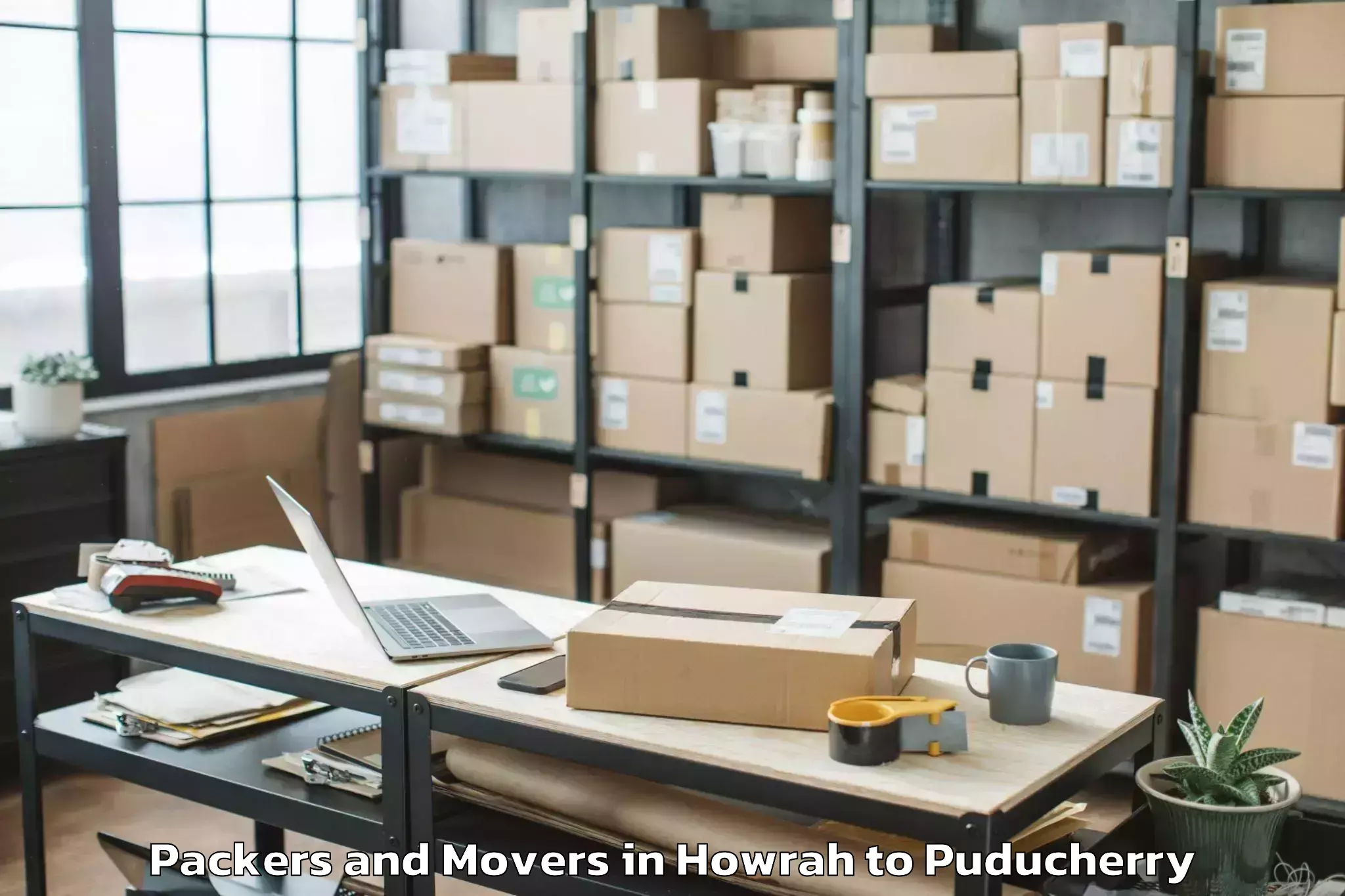 Hassle-Free Howrah to Villianur Packers And Movers